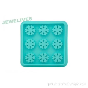 Custom Size Silicone Snowflake Ice Cube Tray 